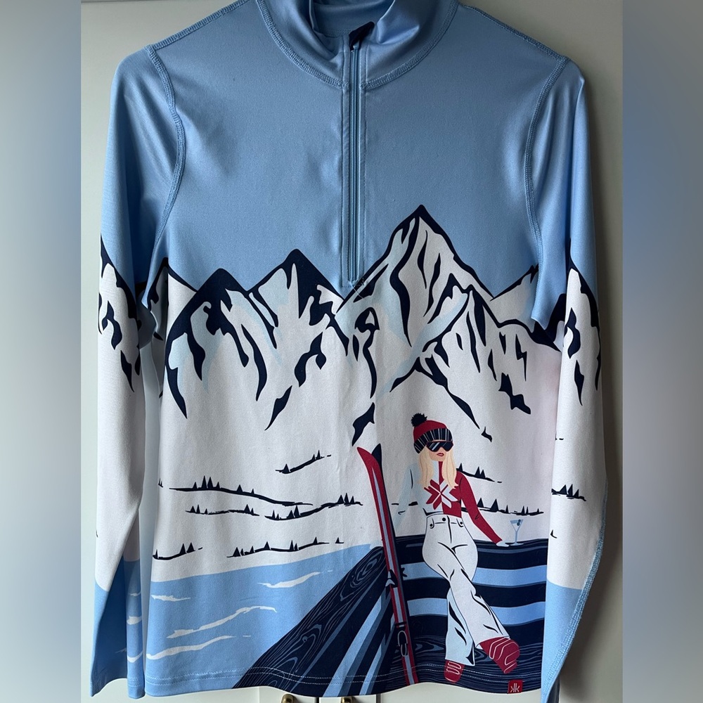Krimson Klover ski themed zipper top